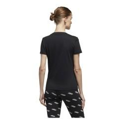 Camiseta de Manga Corta Mujer Adidas  Boxed Como Graphic Negro