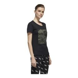 Camiseta de Manga Corta Mujer Adidas  Boxed Como Graphic Negro