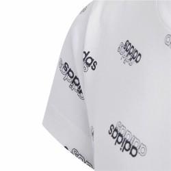 Camiseta de Manga Corta Infantil Adidas Sportswear Blanco