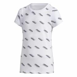 Camiseta de Manga Corta Infantil Adidas Sportswear Blanco