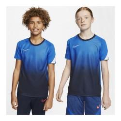 Camiseta de Fútbol de Manga Corta para Niños Nike  Dri-FIT Academy Azul