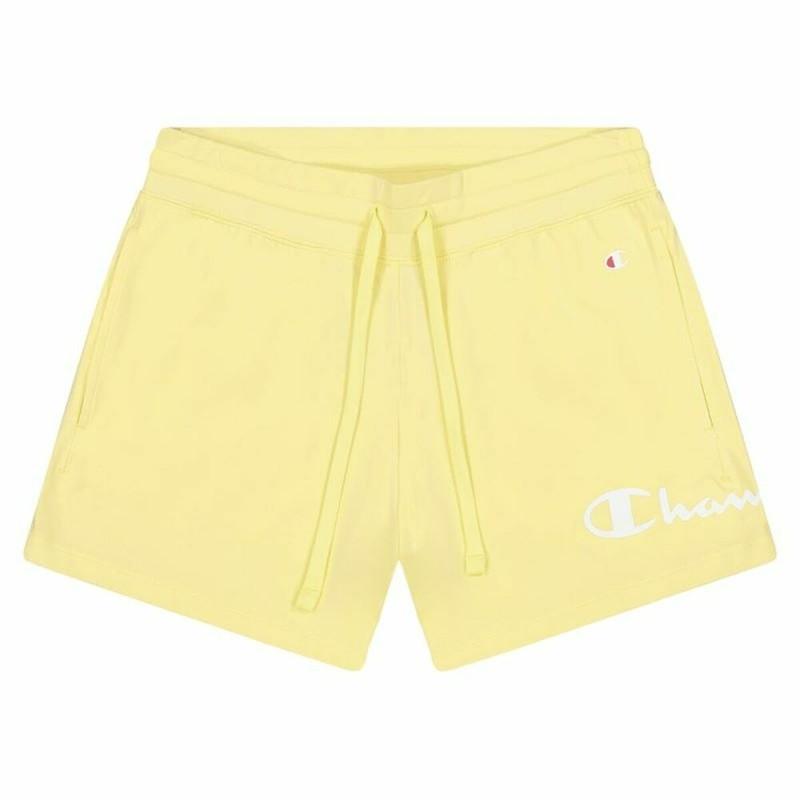 Pantalones Cortos Deportivos para Mujer Champion Drawcord Pocket Amarillo