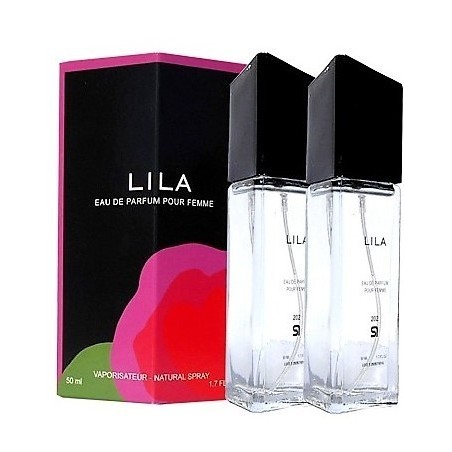 PERFUME DE EQUIVALENCIA PARA MUJER LILA 2X50 ML