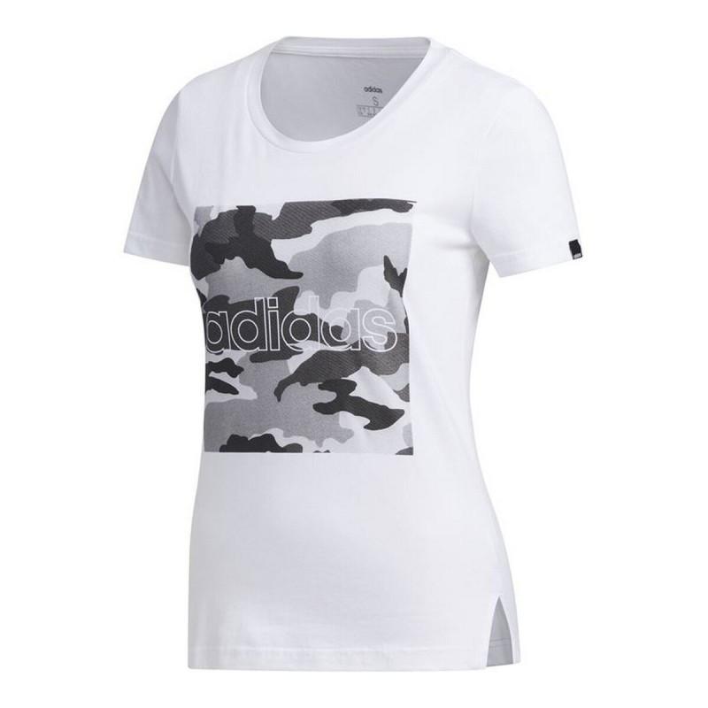 Camiseta de Manga Corta Mujer Adidas Boxed Camo Blanco