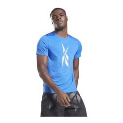 Camiseta de Manga Corta Hombre Reebok Workout Ready Activchill Azul