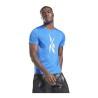 Camiseta de Manga Corta Hombre Reebok Workout Ready Activchill Azul