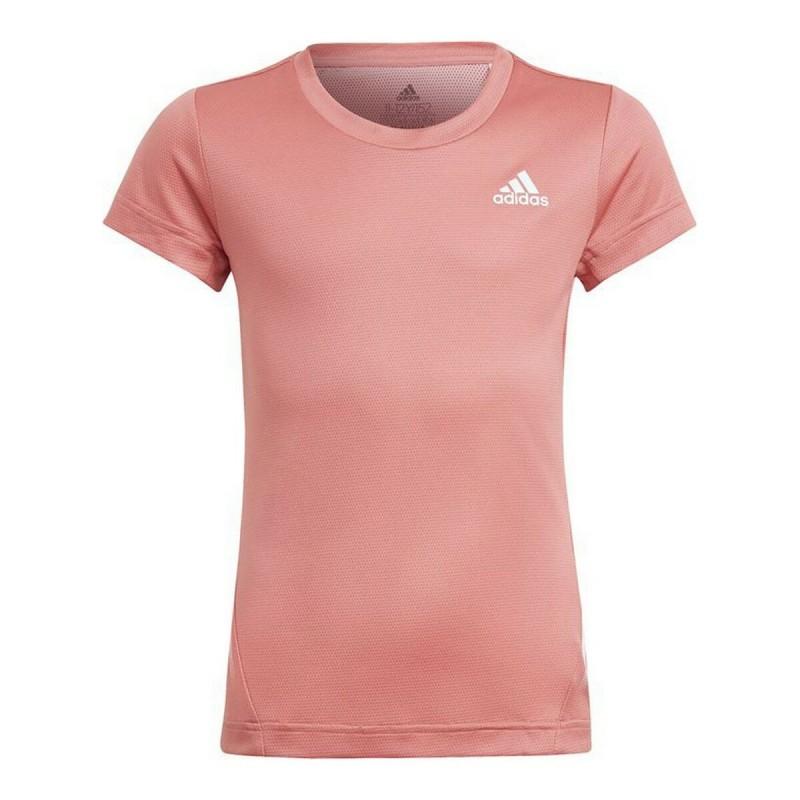 Camiseta de Manga Corta Infantil Adidas Aeroready Salmón