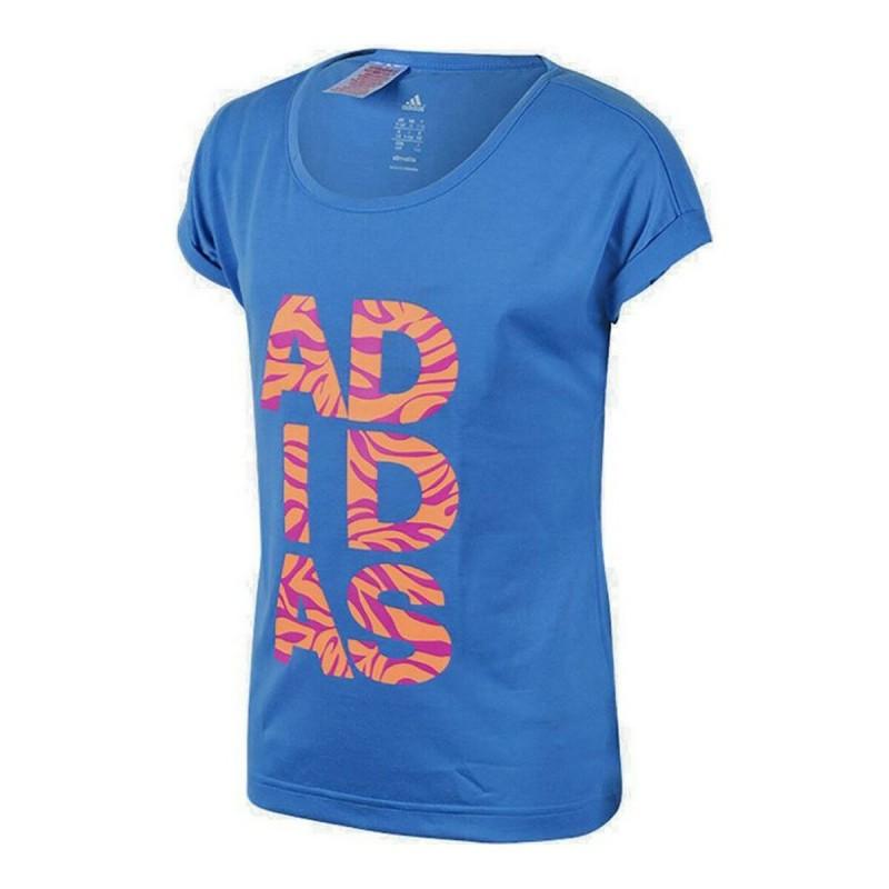 Camiseta de Manga Corta Infantil Adidas Young Ling Azul