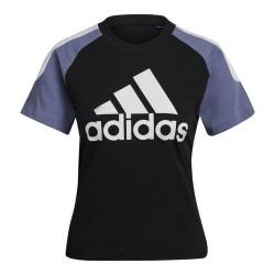 Camiseta de Manga Corta Mujer Adidas Sportswear Colorblock Negro