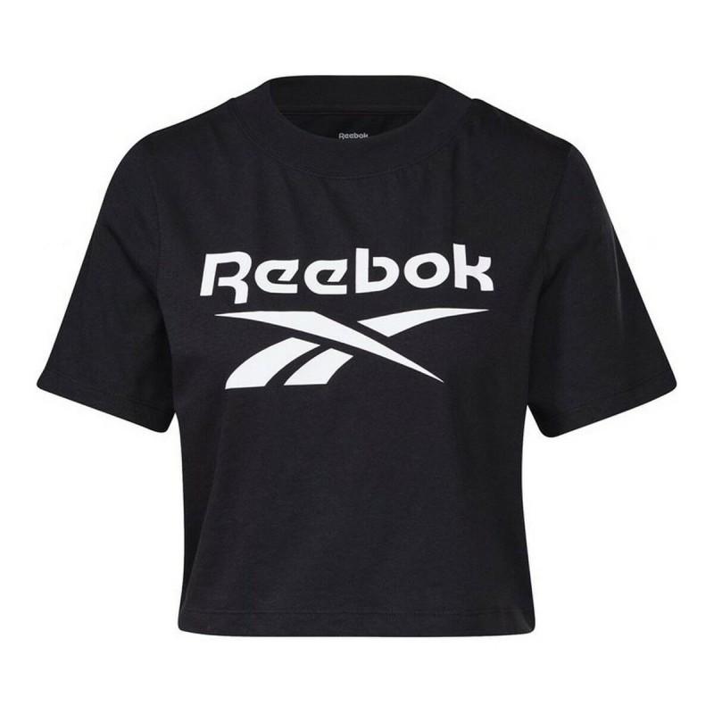 Camiseta de Manga Corta Mujer Reebok Cropped Identity Negro