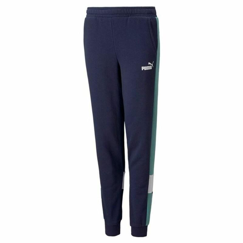 Pantalón de Chándal para Niños Puma Essential+ Colorblock B Azul oscuro