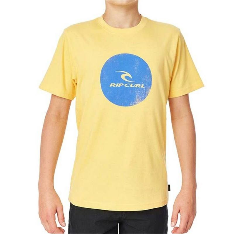 Camiseta de Manga Corta Infantil Rip Curl Corp Icon B Amarillo