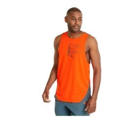 Camiseta de Manga Corta Hombre Puma Train Everfresh Tank Naranja