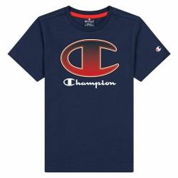 Camiseta de Manga Corta Infantil Champion Crewneck T-Shirt B Azul marino