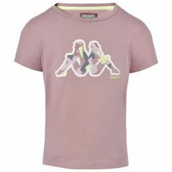 Camiseta de Manga Corta Infantil Kappa Quissy Kid Jr Rosa