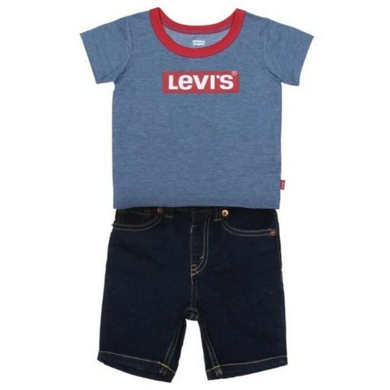 Conjunto Deportivo para Bebé Levi's STRETCH DENIM SHORT Azul