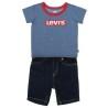 Conjunto Deportivo para Bebé Levi's STRETCH DENIM SHORT Azul