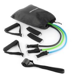 Set de Bandas de Resistencia con Accesorios y Guía de Ejercicios Tribainer InnovaGoods (pack de 3)