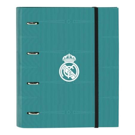 Carpeta de anillas Real Madrid C.F. Blanco Verde Turquesa 27 x 32 x 3.5 cm (30 mm)