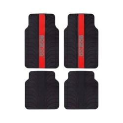 Set de Alfombrillas para Coche Sparco SPC1913RS Universal Negro/Rojo (4 pcs)