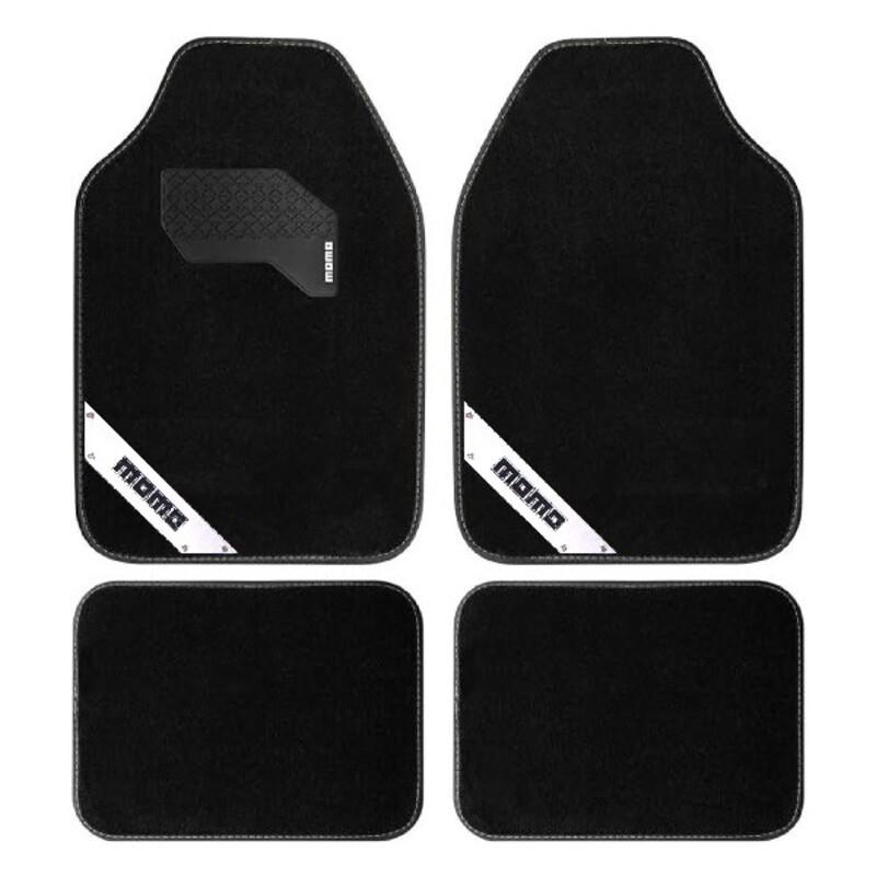 Alfombrilla para Coche Momo MOMLCM012BW Universal Negro Blanco