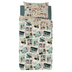 Funda Nórdica Cool Kids Postcard Reversible Cama de 80/90 (150 x 220 cm)