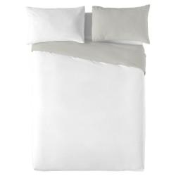 Funda Nórdica Naturals FUNDA NORDICA BICOLOR REVERSIBLE Reversible Gris Cama de 105 Cama de 105/110 (180 x 270 cm)