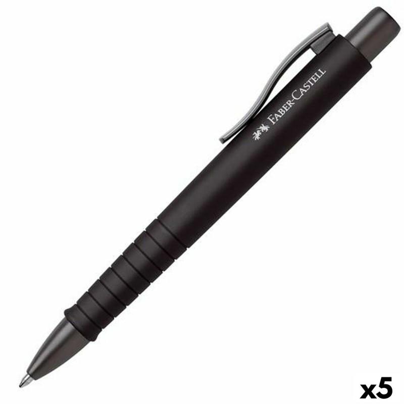 Bolígrafo Faber-Castell Poly Ball XB Negro (5 Unidades)