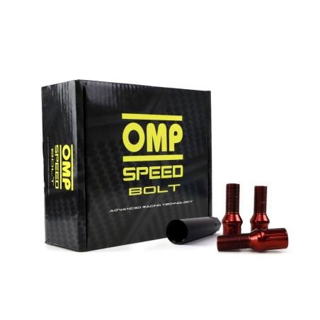 Set Tuercas OMP 27 mm Rojo 20 uds M12 x 1,25