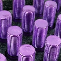 Set Tuercas OMP 27 mm Violeta 20 uds M14 x 1,25