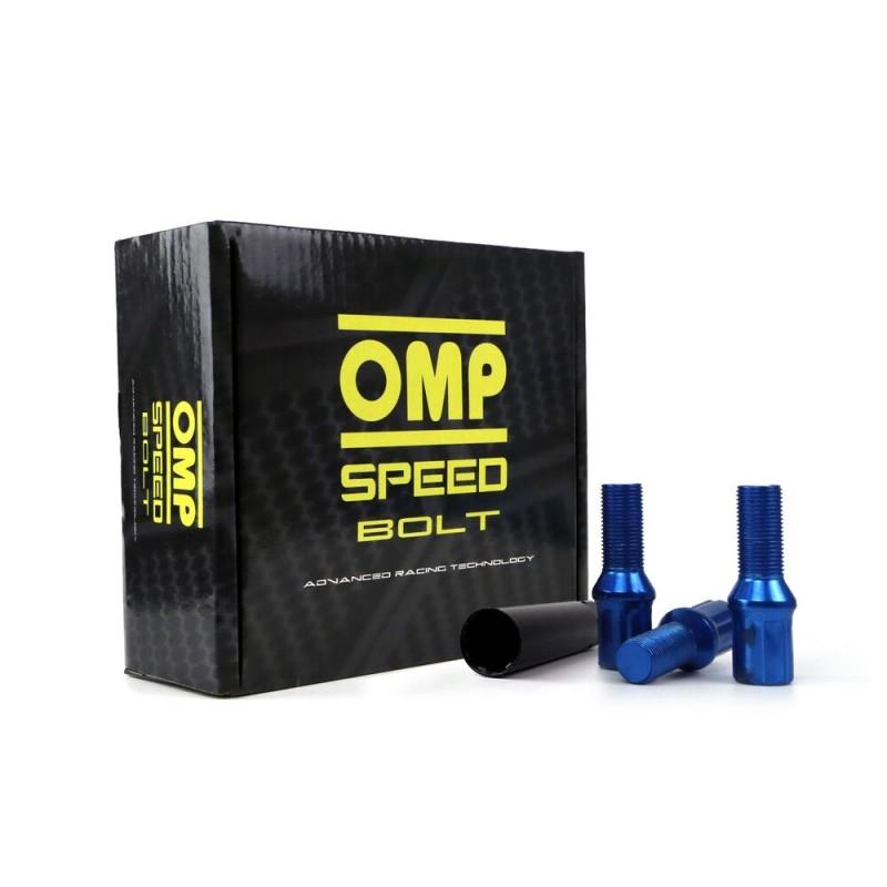 Set Tuercas OMP 27 mm Azul 20 uds M14 x 1,25