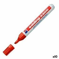 Rotulador permanente Edding 3000 Rojo (10 Unidades)