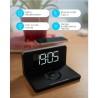 Reloj Despertador con Cargador Inalámbrico KSIX Qi Negro