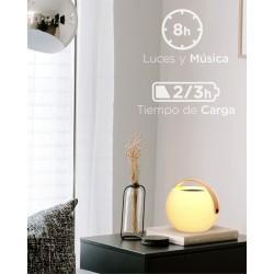 Altavoz Bluetooth con Lámpara LED KSIX Bubble Blanco 5 W Portátil