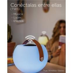 Altavoz Bluetooth con Lámpara LED KSIX Bubble Blanco 5 W Portátil