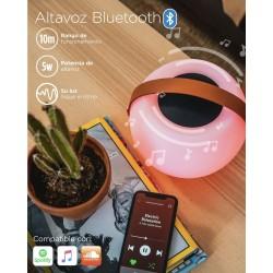 Altavoz Bluetooth con Lámpara LED KSIX Bubble Blanco 5 W Portátil