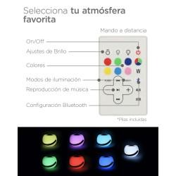 Altavoz Bluetooth con Lámpara LED KSIX Bubble Blanco 5 W Portátil