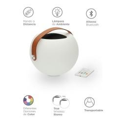 Altavoz Bluetooth con Lámpara LED KSIX Bubble Blanco 5 W Portátil