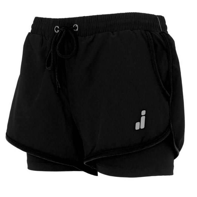 Pantalones Cortos Deportivos para Mujer Joluvi Meta Duo Negro