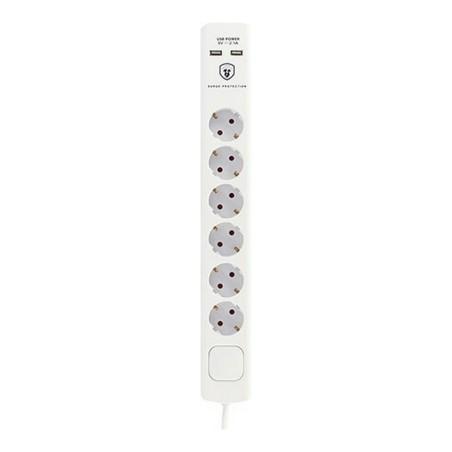 Regleta Enchufes 6 Tomas con Interruptor TM Electron 230 V