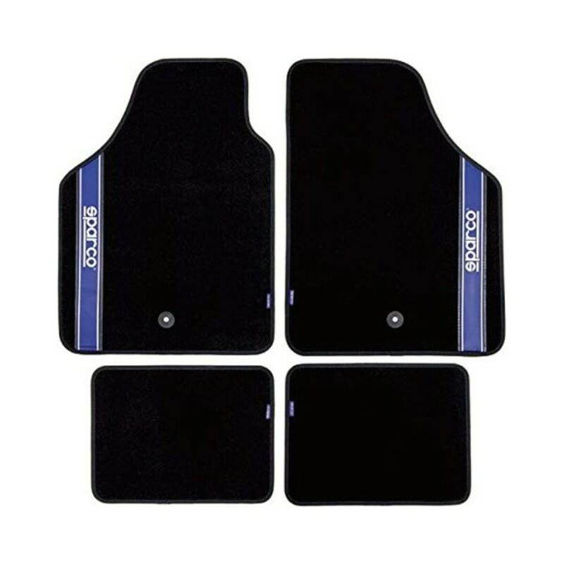 Set de Alfombrillas para Coche Sparco Strada 2012 B Universal Negro/Azul (4 pcs)