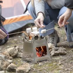 Hornillo de Acero Desmontable para Acampada Flamet InnovaGoods