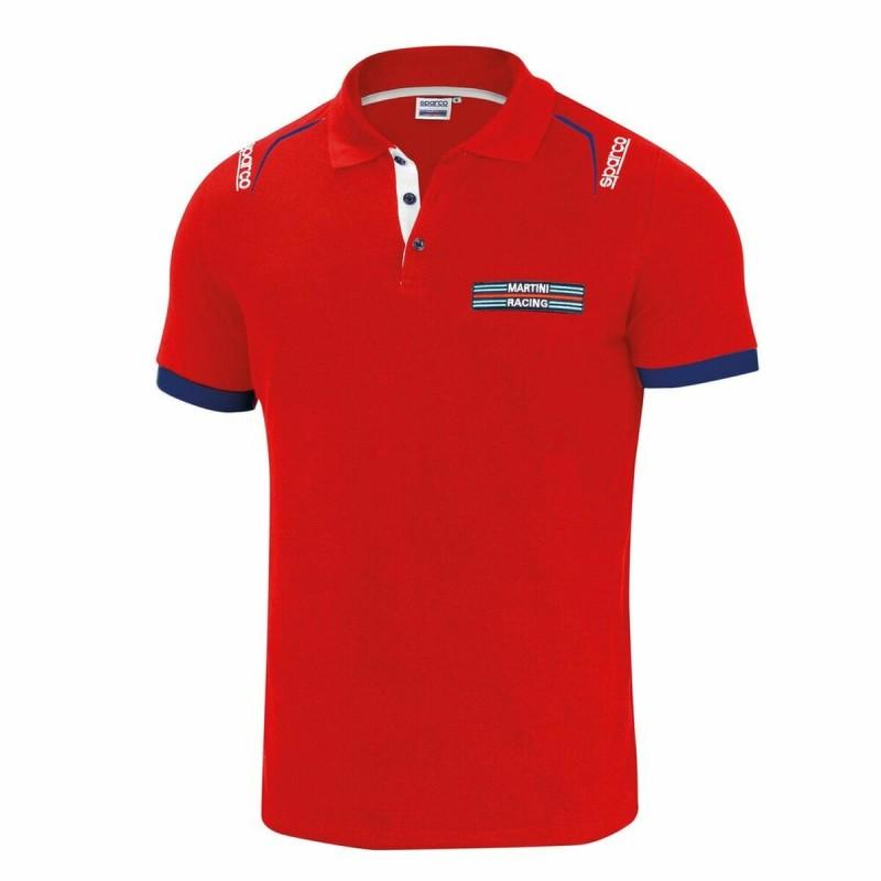 Polo de Manga Corta Hombre Sparco Martini Racing Rojo