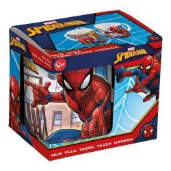 Taza Mug Spider-Man Great power Azul Rojo Cerámica 350 ml