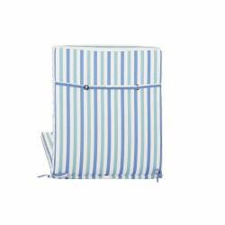 Cojín DKD Home Decor Blanco Azul cielo Azul marino Rayas 190 x 60 x 5 cm (190 x 60 x 5 cm)