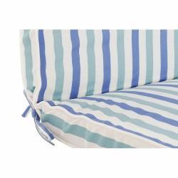 Cojín DKD Home Decor Blanco Azul cielo Azul marino Rayas 190 x 60 x 5 cm (190 x 60 x 5 cm)