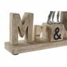 Figura Decorativa DKD Home Decor Mr & Mrs Plateado Aluminio (51 x 7,5 x 28 cm)