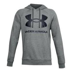 Sudadera con Capucha Hombre Under Armour Fleece Rival Gris oscuro