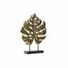 Figura Decorativa DKD Home Decor 25,5 x 6 x 34 cm Negro Dorado Tropical Hoja de planta