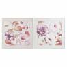 Cuadro DKD Home Decor Rosas Romántico 70 x 3 x 70 cm (2 Unidades)